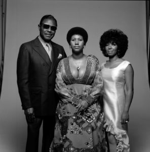 Aretha Franklin portrait with father and sister
